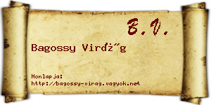 Bagossy Virág névjegykártya