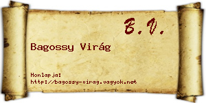 Bagossy Virág névjegykártya